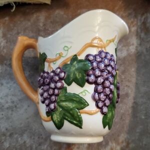 Grape Vine Ceramic Pitcher